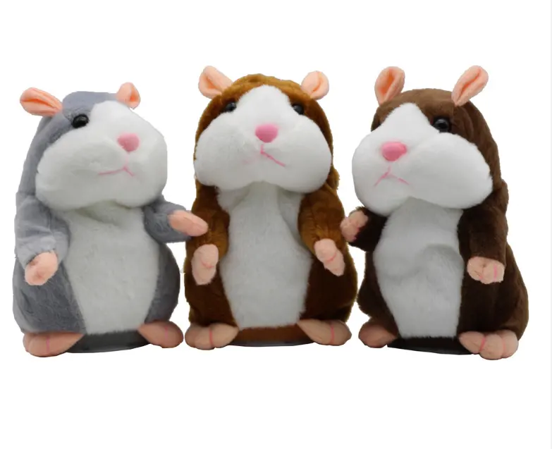 Animal de compagnie jouet de noël, chat parlant, enregistrement sonore, Hamster, jouet en peluche éducatif pour enfants, cadeau de noël, souris de Hamster parlant