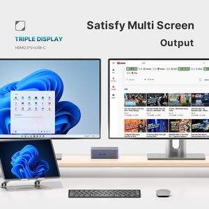 ミニPCゲーミングCPU8GBRAM 512 GBSSDデスクトップコンピューターサポートホームオフィス用4KデュアルディスプレイUSB3.2 WiFiBT - Product Image 3