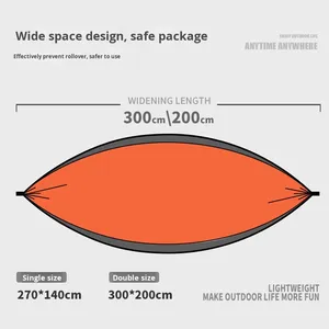 Nhà Sản Xuất Bán Hàng Trực Tiếp Di Động Ngoài Trời Cắm Trại Võng Treo Đu Duy Nhất Dù Vải Muỗi Net Bán Buôn Tùy Chọn - Product Image 3