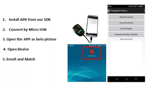 Windows Linux Android SDK biometrischer Finger abdrucks canner für mobilen biometrischen USB-Finger abdrucks canner - Product Image 4