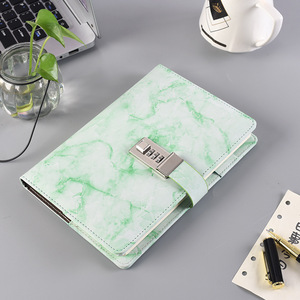 Soododo A5 Vintage Mármol Contraseña Libro Creativo Minimalista Impreso Estudiante Diario con Cerradura y Bloc de Notas Suave al por mayor - Product Image 6