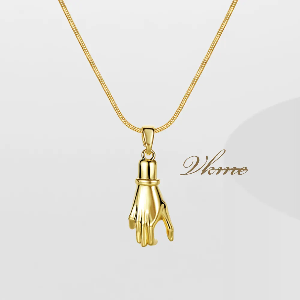 مجوهرات KISSWIFE للبيع بالجملة على طراز الهيب هوب مجوهرات مطلية بالذهب عتيقة وتصميم أوروبي عقد يد للنساء