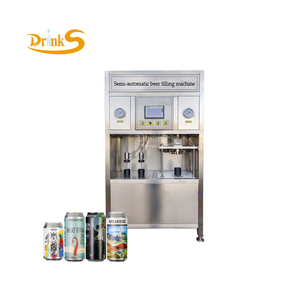 अर्थव्यवस्था प्रकार 4 सिर अर्ध स्वचालित कार्बोनेटेड पेय सोडा बीयर एल्युमिनियम कर सकते हैं कांच की बोतल भरने की मशीन - Product Image 2