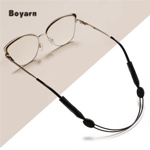 Boyarn מתכוונן סיליקון משקפיים רצועות משקפי שמש מחרוזת חבלי משקפיים שרשרת ספורט להקת מחזיק אלסטי אנטי להחליק כבל