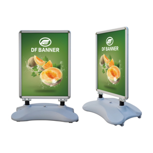 Precio de fábrica Publicidad al aire libre Waterbase Acera Cartel Signo Personalizado Cuadrado Aluminio Mover fácilmente Tablero de visualización Impreso