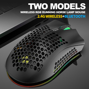 2024 yeni 2.4Ghz ve Bt RGB optik kablosuz bilgisayar faresi oyun USB oyun fareler Mac dizüstü Windows 10m çalışma mesafesi - Product Image 2