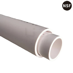 ホワイトプラスチック給水パイプNSF認証DWVパイプ継手排水管配管<span class=keywords><strong>PVC</strong></span> Sch40圧力パイプ
