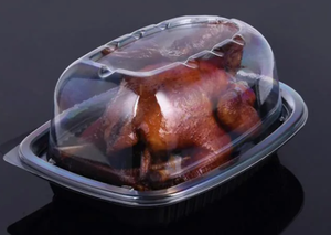 Food Grade OPS <strong>Lid</strong> for <strong>Rectangular</strong> Oval <strong>Containers</strong> Portable PP Material for Roast Chicken Nuts Packaging Cake Storage Use - Product Image 5