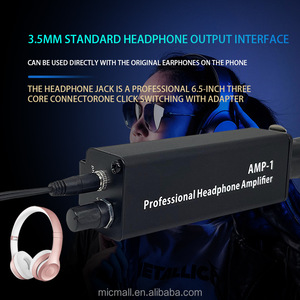 AMP-1 Amplificador de auriculares Controlador de volumen Convertidor de ajuste de entrada de señal de audio pequeño portátil