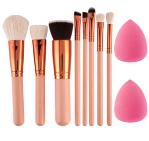 8 adet/takım göz farı vakfı pudra allık Eyeliner kirpik güzellik makyaj Mini sünger setleri ile alet takımı makyaj fırçası - Product Image 1