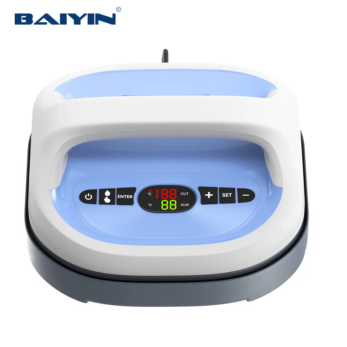 Baiyin 23*23cm Hand Held Portable Heat Press Machine Easy Press Mini Heat Press Machine para Sublimação Blanks T Shirt