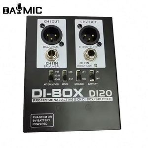 Factory OEM Professional Direct Box Active <strong>2</strong> Channel <strong>Splitter</strong> DI BOX with <strong>2</strong> XLR <strong>Outputs</strong> - Product Image 2