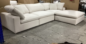 Juego de sofá esquinero de tres asientos al por mayor para sala de estar, hotel y escuela, cama cómoda con sillas - Product Image 2