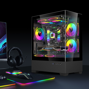Venta caliente de fábrica de vidrio templado caja de la computadora Gaming Atx Pc Case OEM personalizado caja de la PC de escritorio con fuente de alimentación - Product Image 2