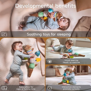 Tumama หมอนผ้ากำมะหยี่นุ่มสำหรับเด็ก, หมอนตุ๊กตาหมีน่ารักเสียงบีบสำหรับทารกแรกเกิด - Product Image 6