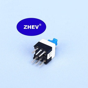 Mavi kafa ile 8x8MM Normal açık basmalı düğme anahtarı dokunsal yok - Product Image 1