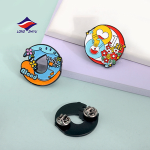 Longzhiyu 20 Năm Kim Loại Lưu Niệm Huy Hiệu Nhà Sản Xuất Tùy Chỉnh Long Lanh Men Pins Nhân Vật Ngôi Sao Phim Hoạt Hình Huy Hiệu - Product Image 5