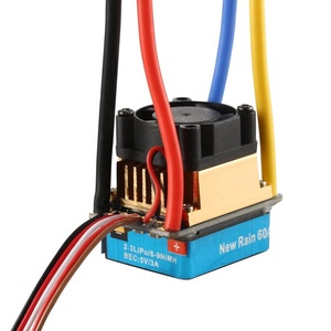 Rc 2-3 Lipo/6-9Nimh 60A двухрежимный щетчатый регулятор скорости ESC Регулятор с охлаждающим вентилятором для 1/10 Радиоуправляемый автомобиль - Product Image 4