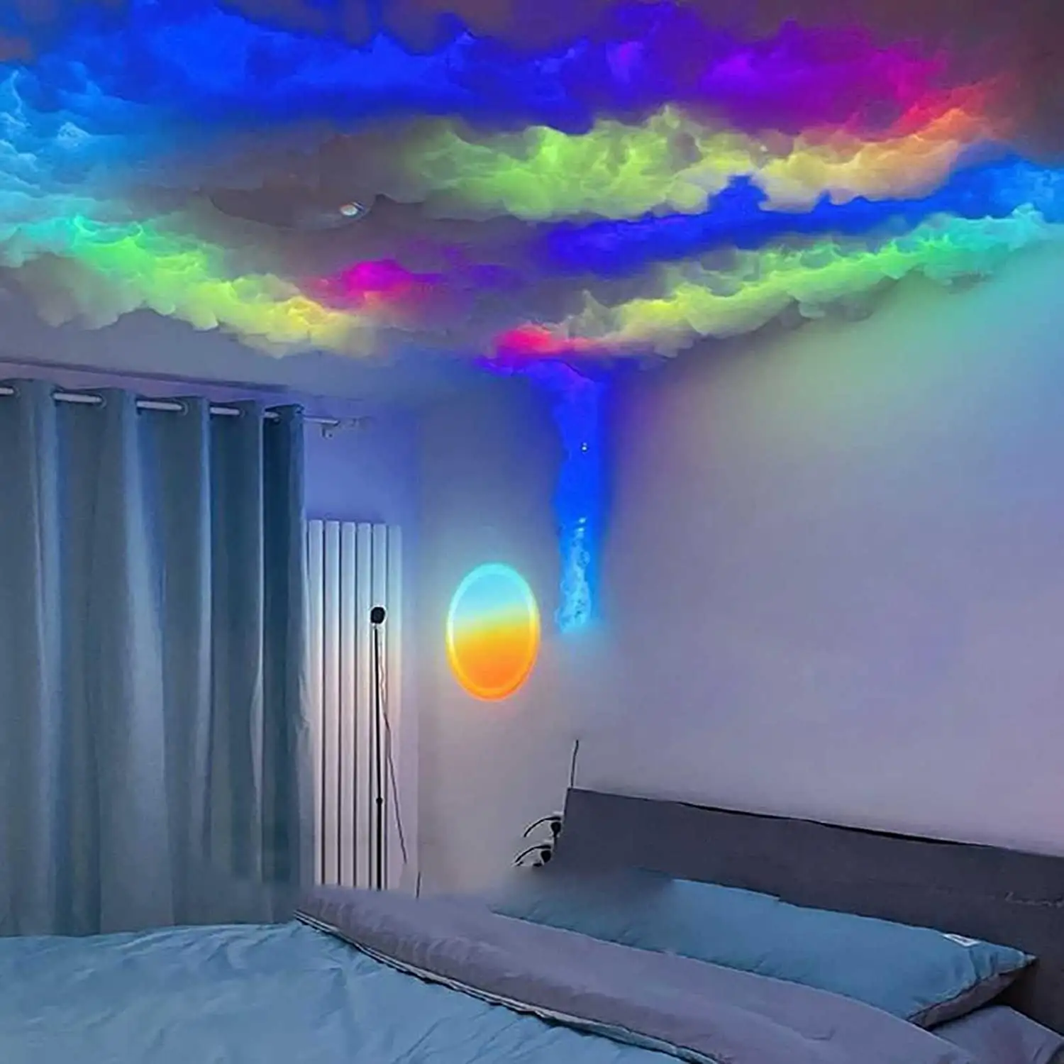 Decorazione atmosfera fatta da te RGB 3D temporale tuono nube luce notturna a LED lampada luminosa notturna con controllo APP per camera da letto a casa