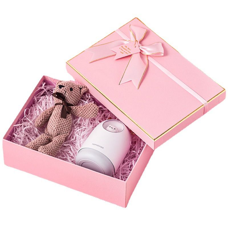 Beautiful design pink small gift plush doll packaging <strong>box</strong> heaven and earth cover Valentine's Day gift <strong>box</strong> hat gift boxes - Product Image 1