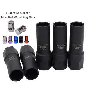 17Mm 20.5Mm <span class=keywords><strong>7</strong></span> Điểm Ổ Cắm Chống Trộm Bánh Xe Khóa Chìa Khóa Siêu Mỏng 1/2 "Ổ Đĩa CR-MO Ổ Cắm Cho Xe Rim Lốp <span class=keywords><strong>Lug</strong></span> <span class=keywords><strong>Nut</strong></span> - Product Image 2