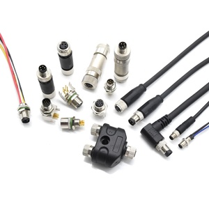 LECHUAN M8 M12 Overmolded bağlayıcı LED kablo fiş dairesel 3/4/5/6/8 Pin düz erkek dişi vida eklem 4P 3P kablo montaj - Product Image 1