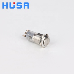 16mm impermeabile 3pin 6pin 1NO1NC 2NO2NC IP67 momentaneo SPDT DPDT 12v 24v 220V interruttore a pulsante - Product Image 5