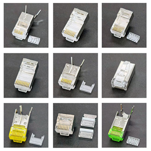 CAT7 Metal kalkan RJ45 konnektör altın kaplama 8P8C Ethernet modüler ağ fişi FTP kedi 7 FTP Ethernet konektörü - Product Image 6