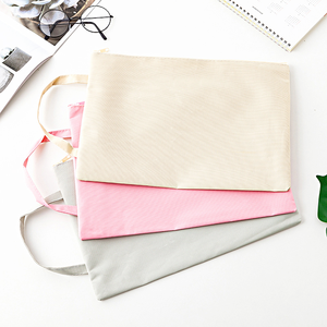 Bolso de estudiante ecológico de gran capacidad con cremallera, bolso de lona plegable, bolso tutorial de moda con logotipo impreso personalizado - Product Image 2