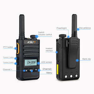KSUN TFSI-Mini transceptor FM, Radio portátil de dos vías, impermeable, Waki Taki, sistema de intercomunicación inalámbrico, UHF, 6W - Product Image 2