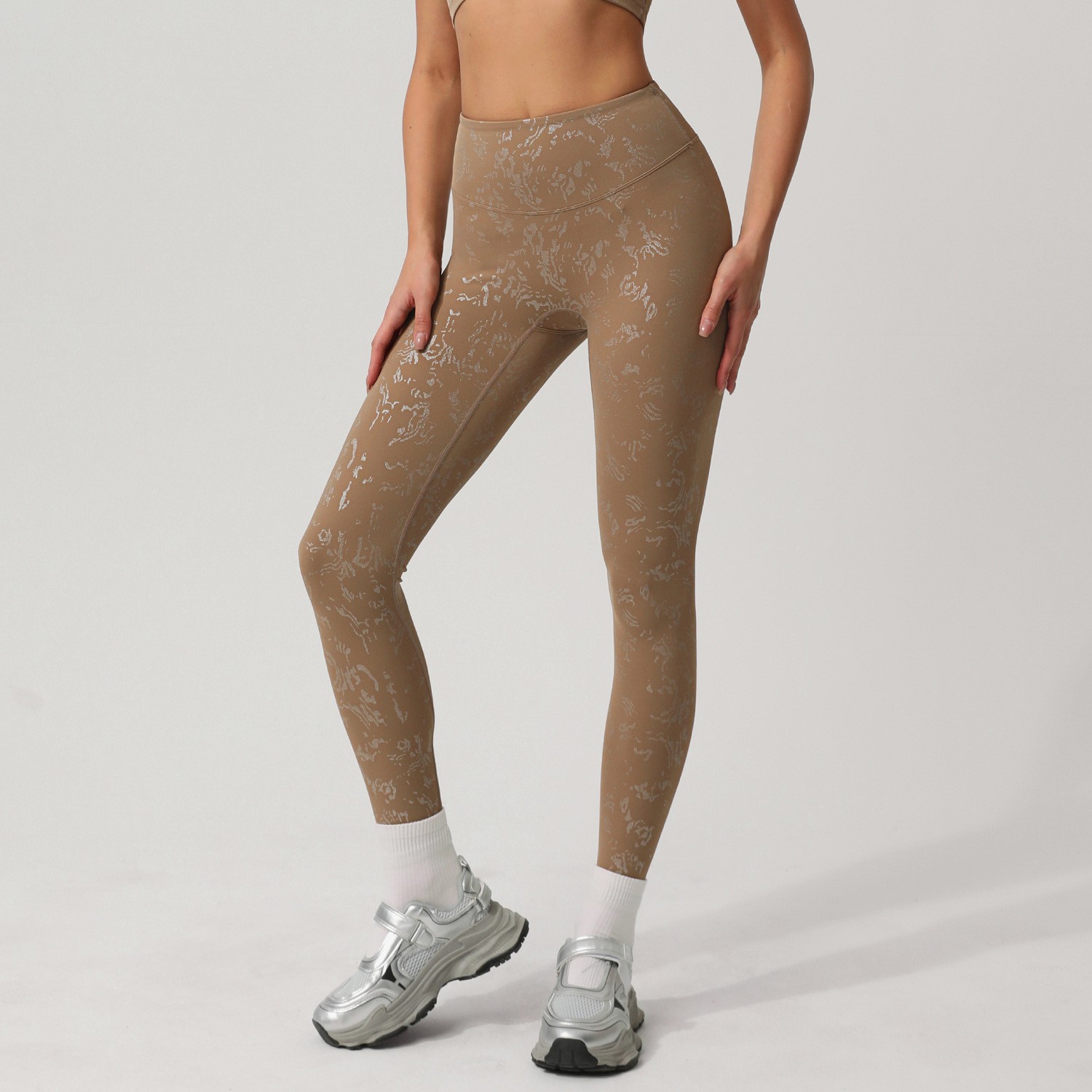 Pantalon long marron moka