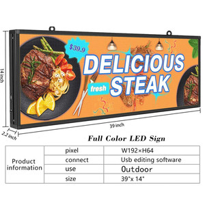 P5 Voll farbige LED-Werbetafel mit hoher Helligkeit USB-programmier bares LED-Bildlauf schild IP65-Außendisplay - Product Image 4