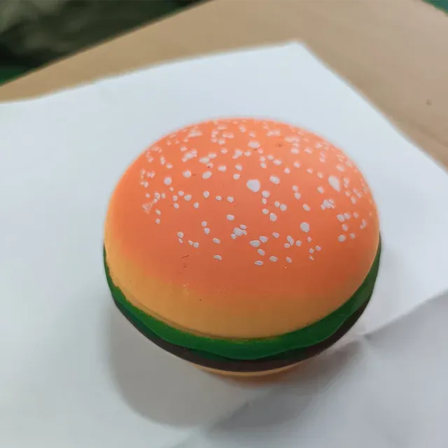 Juguete blando de hamburguesa