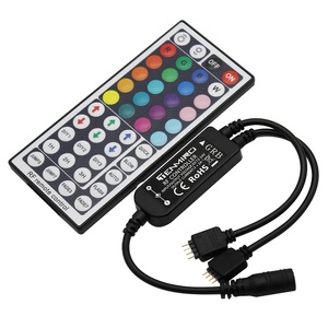 高品質44キーMINIIRリモートコントロールデュアルコネクタ出力12V-24V RGBLEDコントローラー - Product Image 1