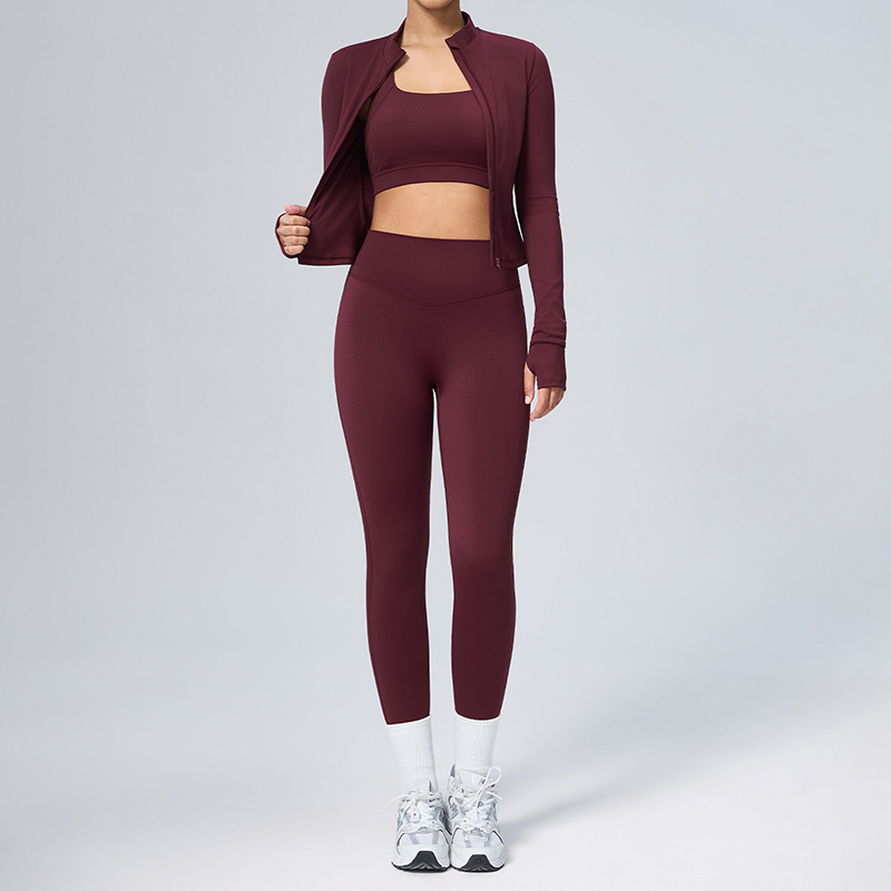 Soutien-gorge + veste + pantalon rouge