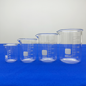 Laboratuvar özelleştirilmiş 50ml 100ml 200ml 500ml temizle 3.3 Boro cam ölçüm bardak beher ölçeği ile - Product Image 4