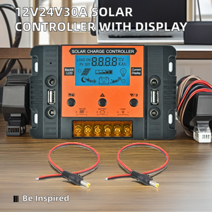 12V 24V 48V USB液晶智能太阳能充电控制器10A 20A 30A 40A 60A面板电池电源10A 20A 30A 40A 60A PWM MPPT - Product Image 2