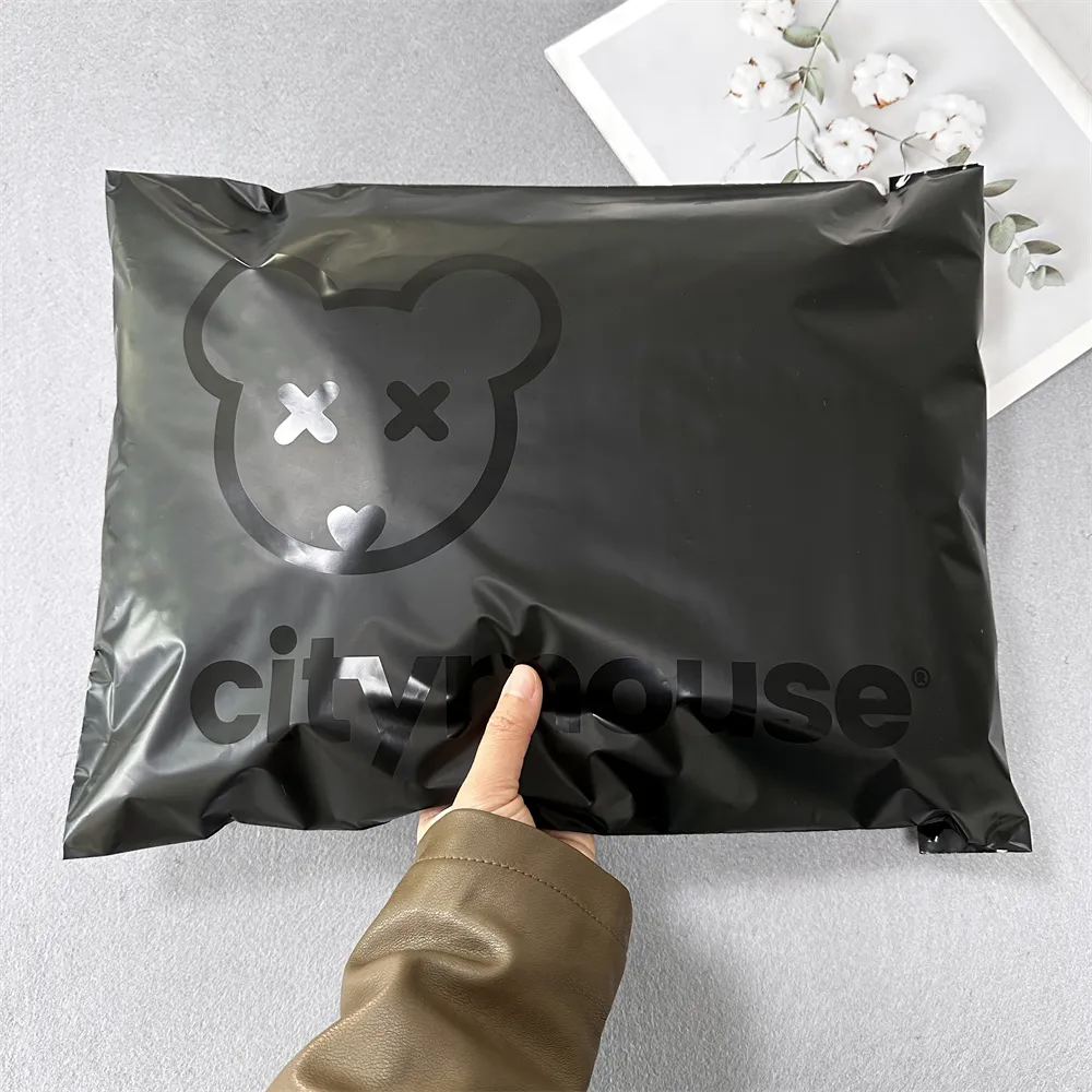 Высококачественные черные полиэтиленовые пакеты на заказ, большой пакет для доставки, конверт, упаковка одежды, почтовые Почтовые Пластиковые курьерские пакеты