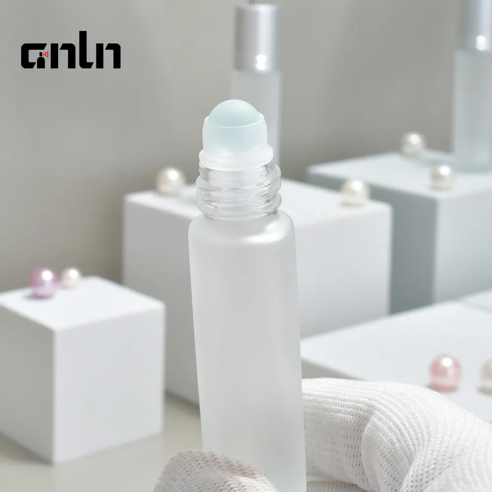 ANLN सबसे अच्छा बिक्री रोलर इत्र तेल की बोतलें कांच रोल Refillable खाली 10ml पाले सेओढ़ लिया गिलास रोलर बोतल