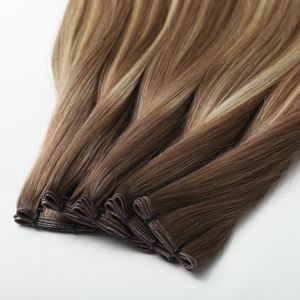 Bán buôn thẳng đôi rút ra lớp biểu bì phù hợp Trinh Nữ thiên tài sợi ngang lượn sóng tóc mở rộng Nguyên 100 tóc con người balayage 24 26 inch - Product Image 3