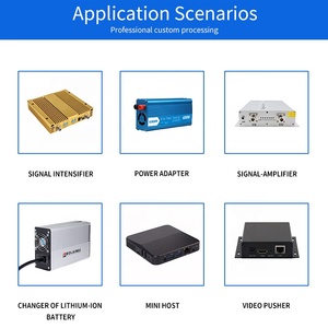 Máy tính để bàn công nghiệp đa phương tiện Máy tính văn phòng vỏ tùy chỉnh Anodized nhôm đùn điện máy nghe nhạc <span class=keywords><strong>TV</strong></span> hộp bao vây - Product Image 2