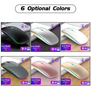 Logo personalizzato mouse ottico led Computer ottico bluetooth USB 2.4G ricevitore senza fili per PC portatile - Product Image 4