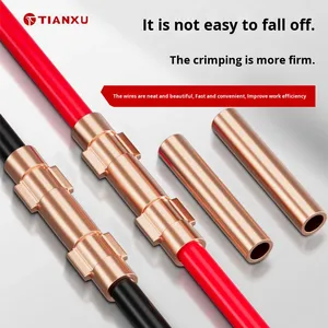GT красная медная быстросъемная соединительная трубка, чистая медная полая КАБЕЛЬНАЯ СОЕДИНИТЕЛЬНАЯ с проводкой, обжимные клеммы, аксессуары - Product Image 3