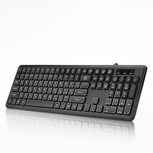 Teclado ruso Teclado de oficina Versión estándar Computadora Práctica rusa Escribir Teclado negro