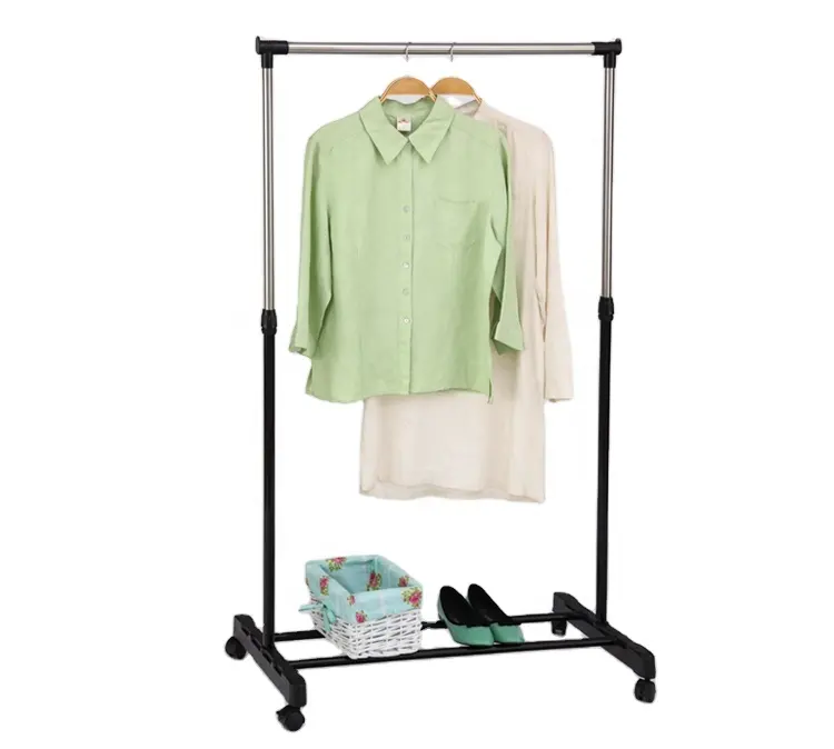 Brand New One Pole Garment Stand Hotel Clothes Rack Clothing Shelves And Racks For Wholesales