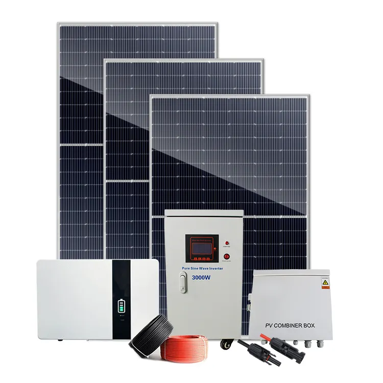 Painel Solar 10000w Sistemas Kit Gerador De Energia 5KW fora Grade 10kw Casa Solar