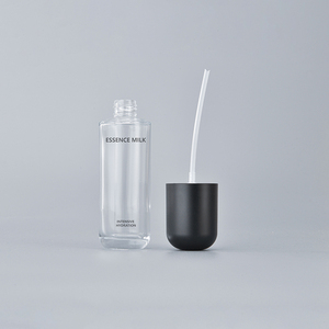 115 מ "ל בצורת צילינדר זכוכית ריקה מיכל אריזה פנים קרם פנים סרום בקבוק זכוכית צנצנות תרסיס בקבוקים עם משאבה - Product Image 4