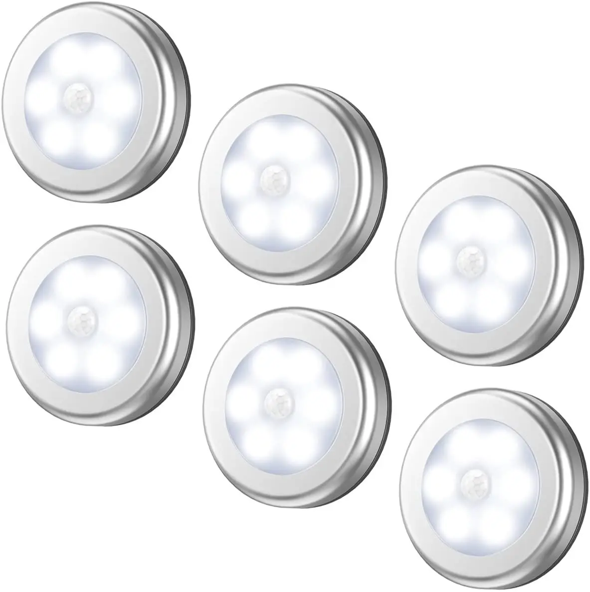 Luci del sensore di movimento a LED lampada rotonda scale luce LED illuminazione domestica intelligente per soggiorno camera da letto armadio