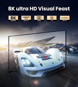 Divisor HDMI 2,1 8K @ 60Hz, divisor HDMI 1 en 2 salidas 4K @ 120Hz, divisor HDMI para monitores duales (solo pantalla de entrada Copy/Mirror) - Product Image 5