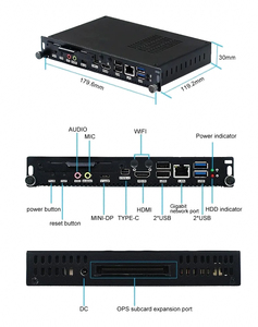 Mini PC negro DDR4 todo en uno, Intel I3 I5 I7, ordenador 4K OPS Mini PC con Wifi para pizarra blanca inteligente - Product Image 5